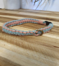 Load image into Gallery viewer, blue and pink macrame collar