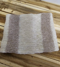 Load image into Gallery viewer, Knitted Neck Warmer Two Tone Colours in Beige and Cream