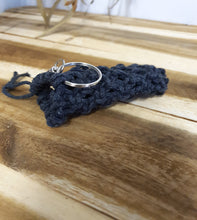 Load image into Gallery viewer, Black Macrame Dog Poop Bag Holder