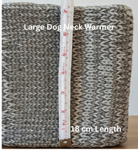 Load image into Gallery viewer, Large dog neck warmer with measurement tape showing 18 cm length on a white background