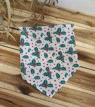 Load image into Gallery viewer, Bandana Christmas pattern on a wooden surface