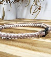 Load image into Gallery viewer, Two Toned Macrame Collar - Mauve and Natural
