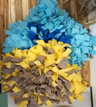 Load image into Gallery viewer, Blue and Yellow with Brown tones Snuffle Mat