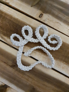 Macramé Christmas Paw Print Decorations