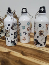 Load image into Gallery viewer, Reusable Metal Drinking Bottle – Pet Graphic Design (600ml)
