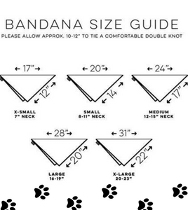 Sizing Chart to Fit Bandana