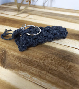 Black Macrame Dog Poop Bag Holder