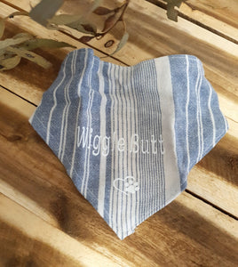 Pet Bandana Blue and White - Wiggle Butt