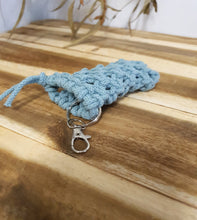 Load image into Gallery viewer, Duck Egg Blue Macrame Dog Poop Bag Holder

