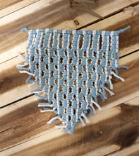 Load image into Gallery viewer, Duck Egg Blue and Natural Macrame Bandana
