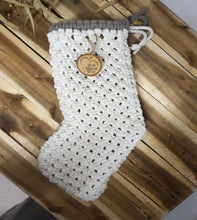 Load image into Gallery viewer, Cream Christmas stocking
