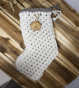 Cream Christmas stocking