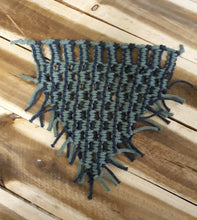 Load image into Gallery viewer, Eucalyptus and Black Macrame Dog Bandana
