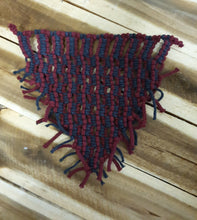 Load image into Gallery viewer, Red and Black Macrame Dog Bandana
