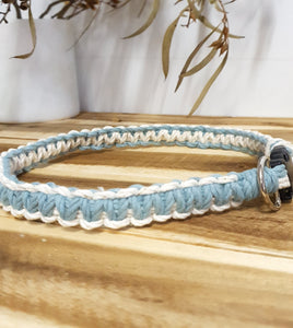 Two Toned Collar - Duck Egg Blue and Natural
