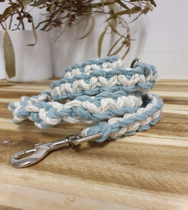 Two Toned Lead - Duck Egg Blue and Natural