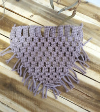 Load image into Gallery viewer, Macramé dog bandana solid colour handmade cotton Australia
