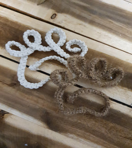 Natural and Cream Paw prints