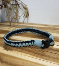 Load image into Gallery viewer, Duck Egg Blue and Black Macrame Collar
