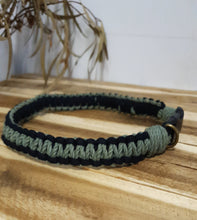 Load image into Gallery viewer, Eucalyptus and Black Macrame Collar
