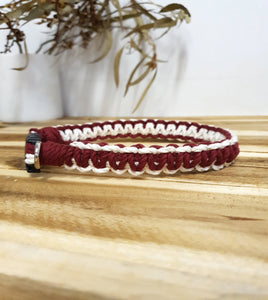 Two Toned Collar - Red and Natural