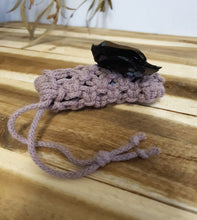 Load image into Gallery viewer, Mauve Macrame Dog Poop Bag Holder
