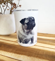 Black and White Pug Graphic