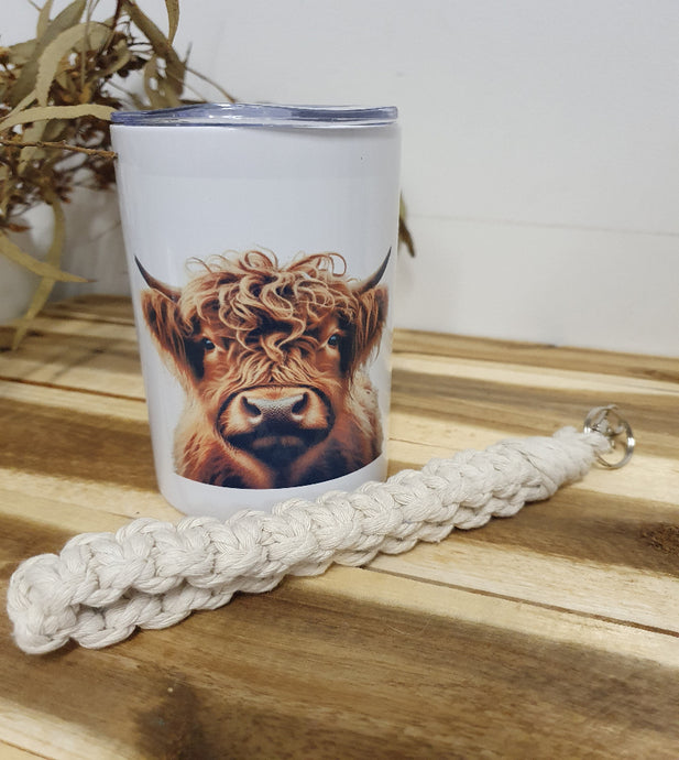 Cow mini Tumbler with white Key chain