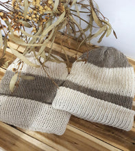Load image into Gallery viewer, Beige and Cream Beanie
