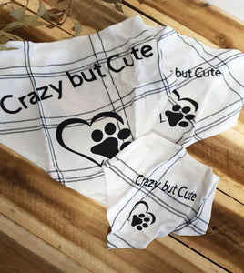 Pet Bandana - White Checker