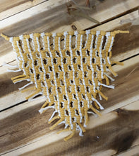 Load image into Gallery viewer, Red Wine and Natural Macrame Bandana
