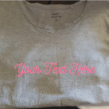 Load image into Gallery viewer, Grey tshirt with area to place your text
