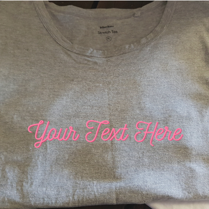 Grey tshirt with area to place your text